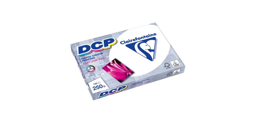 Papier A4 weiß 250 g Clairefontaine DCP - Riemen von 125 Blatt
