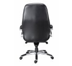 Fauteuil de bureau en croute de cuir noir
