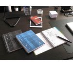 Cahier spirales Clairefontaine Bind'o block A5+ 16 x 21 cm perforé - petits carreaux - 180 pages