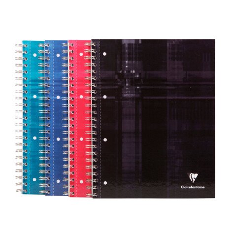 Cahier spirale Clairefontaine Bind'o block A4+ 22,5 x 29,7 cm perforé petits carreaux 240 pages