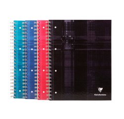 Cahier spirale Clairefontaine Bind'o block A4+ 22,5 x 29,7 cm perforé petits carreaux 240 pages