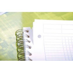 Cahier spirales Clairefontaine Bind'o block A4+ 22,5 x 29,7 cm perforé - petits carreaux - 160 pages