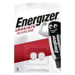 Pile bouton LR44-A76 alcaline Energizer - Blister de 2 piles