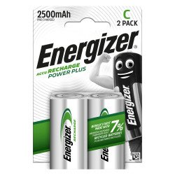 Energizer rechargeables - Pack de 2 accus C/LR14 1,2 V