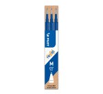 Recharge pour stylo effaçable Pilot FriXion Ball pointe moyenne 0,7 mm - Pochette de 3