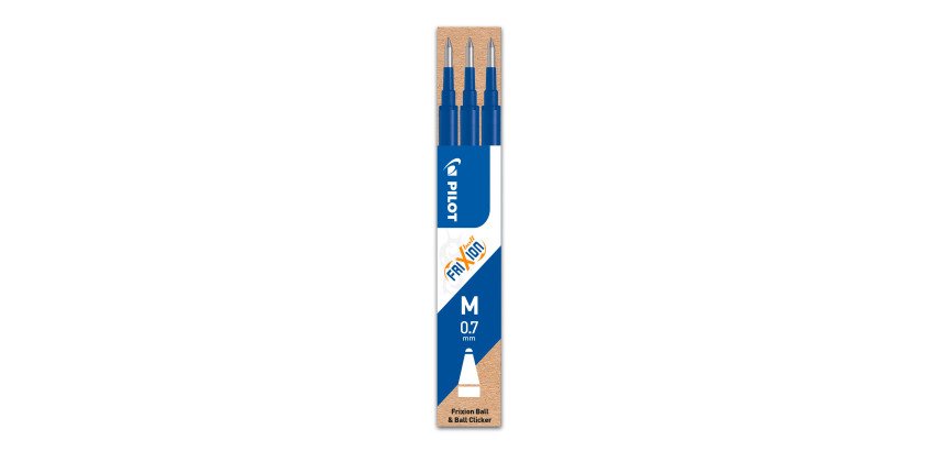 Refill for Pilot FriXion Ball medium point 0.7 mm erasable pen - Pack of 3