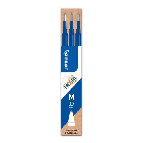 Recarga para Bolígrafo borrable Pilot FriXion Ball punta media 0,7 mm Bolsa de 3 Azul