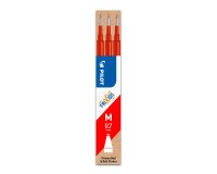 Recharge pour stylo effaçable Pilot FriXion Ball pointe moyenne 0,7 mm - Pochette de 3 rouges