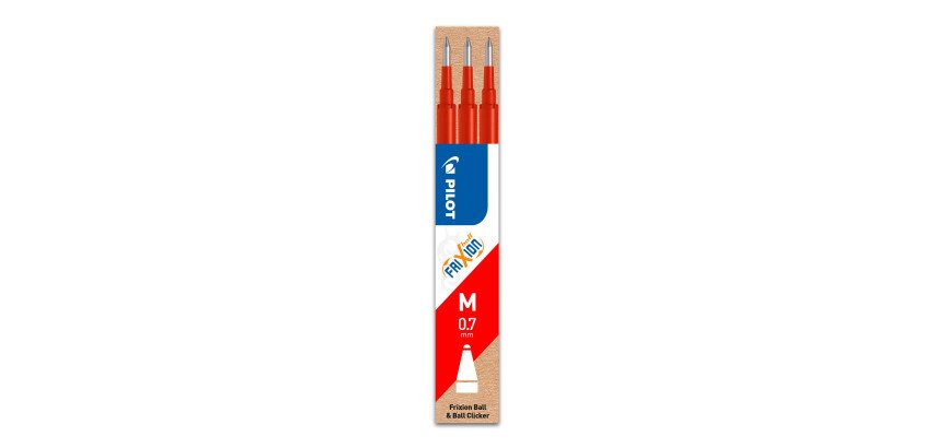 Navulling voor uitwisbare pen Pilot FriXion Ball medium punt 0.7 mm - Zakje van 3.