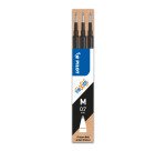 Recharge pour stylo effaçable Pilot FriXion Ball pointe moyenne 0,7 mm - Pochette de 3