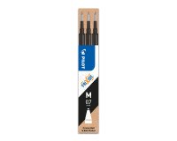 Navulling voor uitwisbare balpen Pilot FriXion Ball medium punt 0,7 mm - Pak van 3 zwarte