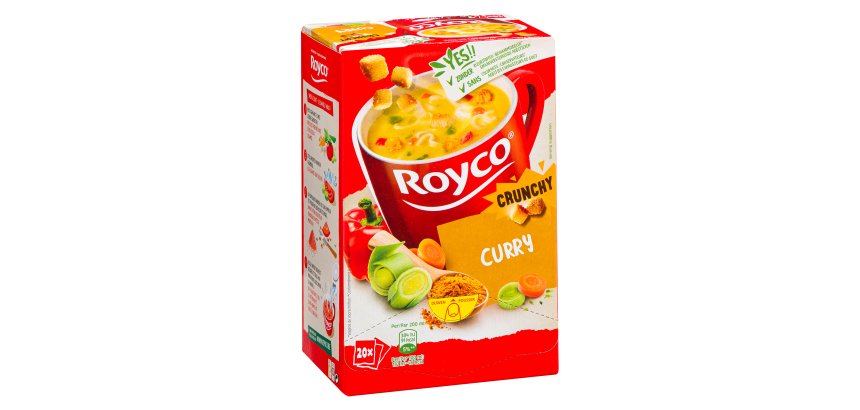 Soupe Royco Crunchy Curry - Boîte de 20 sachets