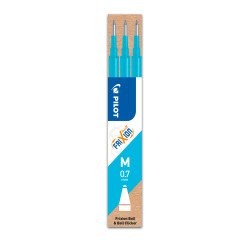 Recarga para Bolígrafo borrable Pilot FriXion Ball punta media 0,7 mm Bolsa de 3 Turquesa