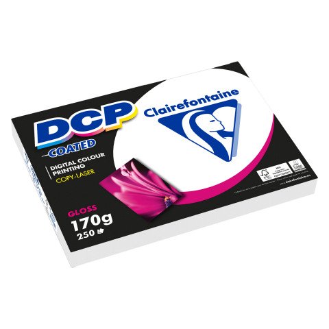 Papel couche brillante A4 blanco 170 g Clairefontaine DCP Coated - Paquete de 250 hojas