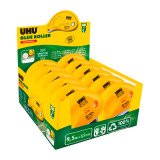 Pack van 10 + 2 rollers permanente lijm Dry & Clean Uhu - lengte 8,5 m