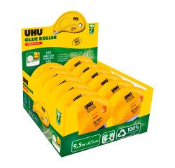 Pack de 10 rollers de pegamento permanente Uhu - Longitud 9,5 m + 2 gratuitos