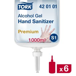 Gel hydro-alcoolique mains Tork Premium, pour distributeur S1 - Cartouche de 1 L