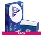 Pack 10 riemen A4 80 g + 500 enveloppen 114 x 229 mm met venster Clairefontaine