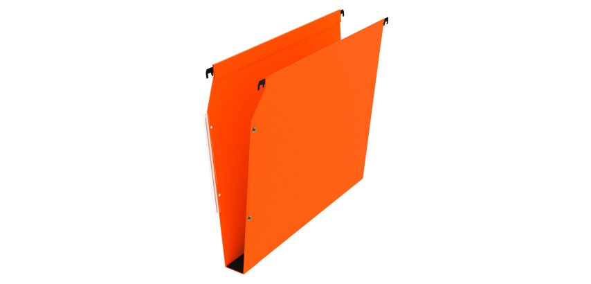 Dossier suspendu pour armoires kraft Standard Bruneau fond 30 mm orange