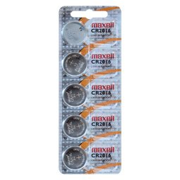 Pilas de botón litio CR2016 Maxell - Blister de 5 pilas