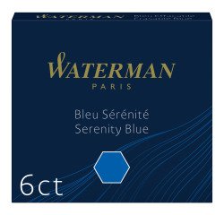 Cartouche d'encre courte Waterman pour stylos plumes – Boîte de 6