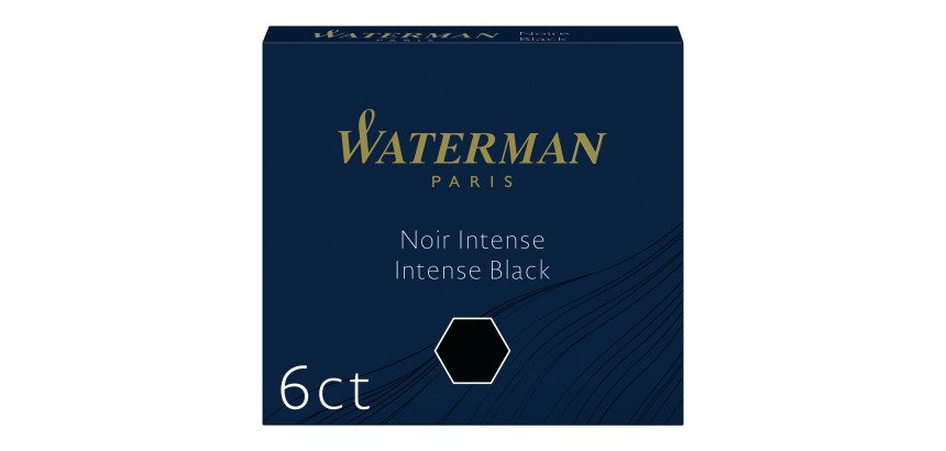 Cartouches courtes pour stylos plumes Waterman – Boîte de 6