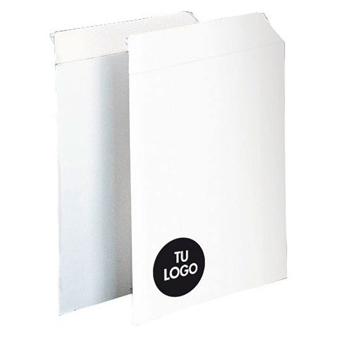 Bolsas Folio prolongado personalizadas offset blanco 90 g 260x360 4 tintas - Paquete de 1000