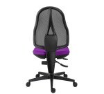 Chaise de bureau Holly tissu et maille - Dossier maille - avec ou sans accoudoirs - Mécanisme Contact permanent - Pied noir