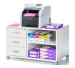 Console mobile Intuitiv' L100 cm 3 tiroirs blanc - blanc