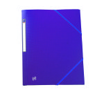 Chemise à élastique 3 rabats plastique Memphis Oxford 24 x 32 cm dos 1,5 cm couleurs assorties