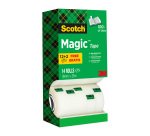 Pack de 10 rubans adhésif Scotch Magic invisible largeur 19 mm - Longueur 33 m + 4 offerts