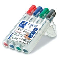 Uitwisbare marker Staedtler Lumocolor kegelpunt 2 mm geassorteerde kleuren - Set van 4