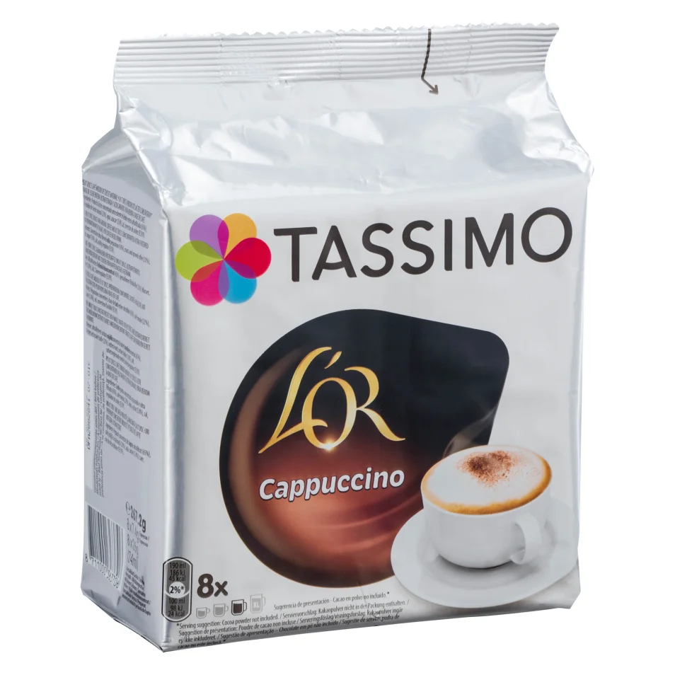 Cápsulas de café Tassimo L'Or Cappuccino - Paquete de 8 en