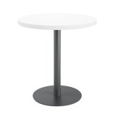 Mesa redonda 80 cm blanca pata columna Excellens