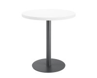 Mesa redonda Ø 80 cm Excellens Blanco base circular Antracita