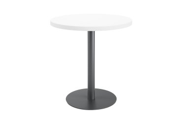 Mesa redonda 80 cm blanca pata columna Excellens