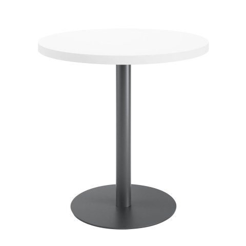 Mesa redonda Ø 80 cm Excellens Blanco base circular Antracita