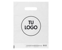 Bolsas de plástico personalizadas con asas troqueladas