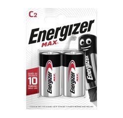 Pilas alcalinas Baby C LR14 Energizer Max - Blister de 2 pilas 