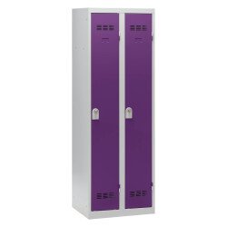 Vestiaire Color - 2 colonnes monobloc/industrie propre