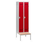 Vestiaire Color - 2 colonnes monobloc/industrie propre