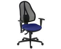 Silla de oficina Holly sincronizado azul con reposabrazos 3D