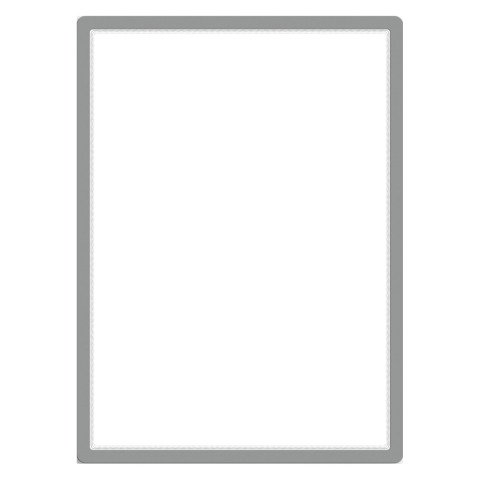 Marco adhesivo porta anuncio Magneto 50 x 70 cm gris plata