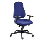 Chaise de bureau JUNE tissu - avec ou sans accoudoirs - Réglage profondeur d'assise - Mécanisme Synchrone - Pieds Noir