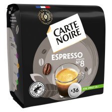 Pack 2 dozen van 36 koffiepads Carte Noire Espresso n°8 + 1 gratis