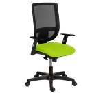 Chaise de bureau NAO tissu et maille - dossier réglable en hauteur - avec ou sans accoudoirs - Mécanisme Synchrone - Pieds noirs