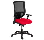 Chaise de bureau NAO tissu et maille - dossier réglable en hauteur - avec ou sans accoudoirs - Mécanisme Synchrone - Pieds noirs