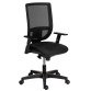 Chaise de bureau NAO tissu et maille - dossier réglable en hauteur - avec ou sans accoudoirs - Mécanisme Synchrone - Pieds noirs
