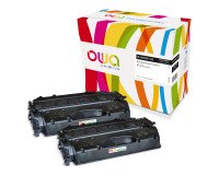 Pack 2 toners Owa compatibles HP 05X - CE505X noirs pour imprimante laser