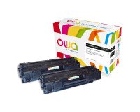 Pack 2 tóneres Owa compatibles con HP 85A (CE285AD) negro